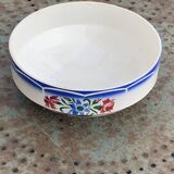 Salad bowl, Elorn model, Digoin and Sarreguemines, France, carnation motifs