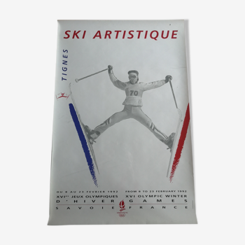 Affiche Jeux Olympiques d'Albertville ski artistique