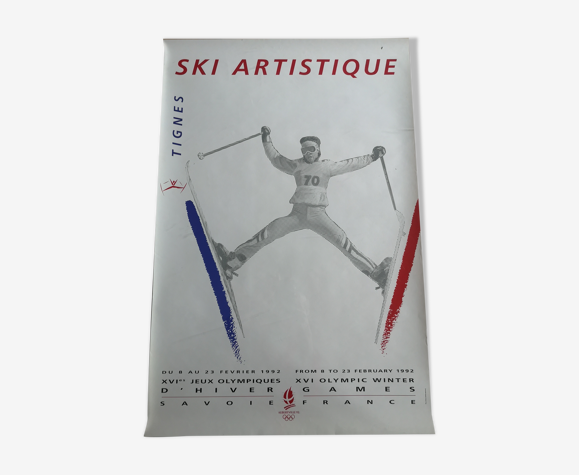 Affiche Jeux Olympiques d'Albertville ski artistique | Selency