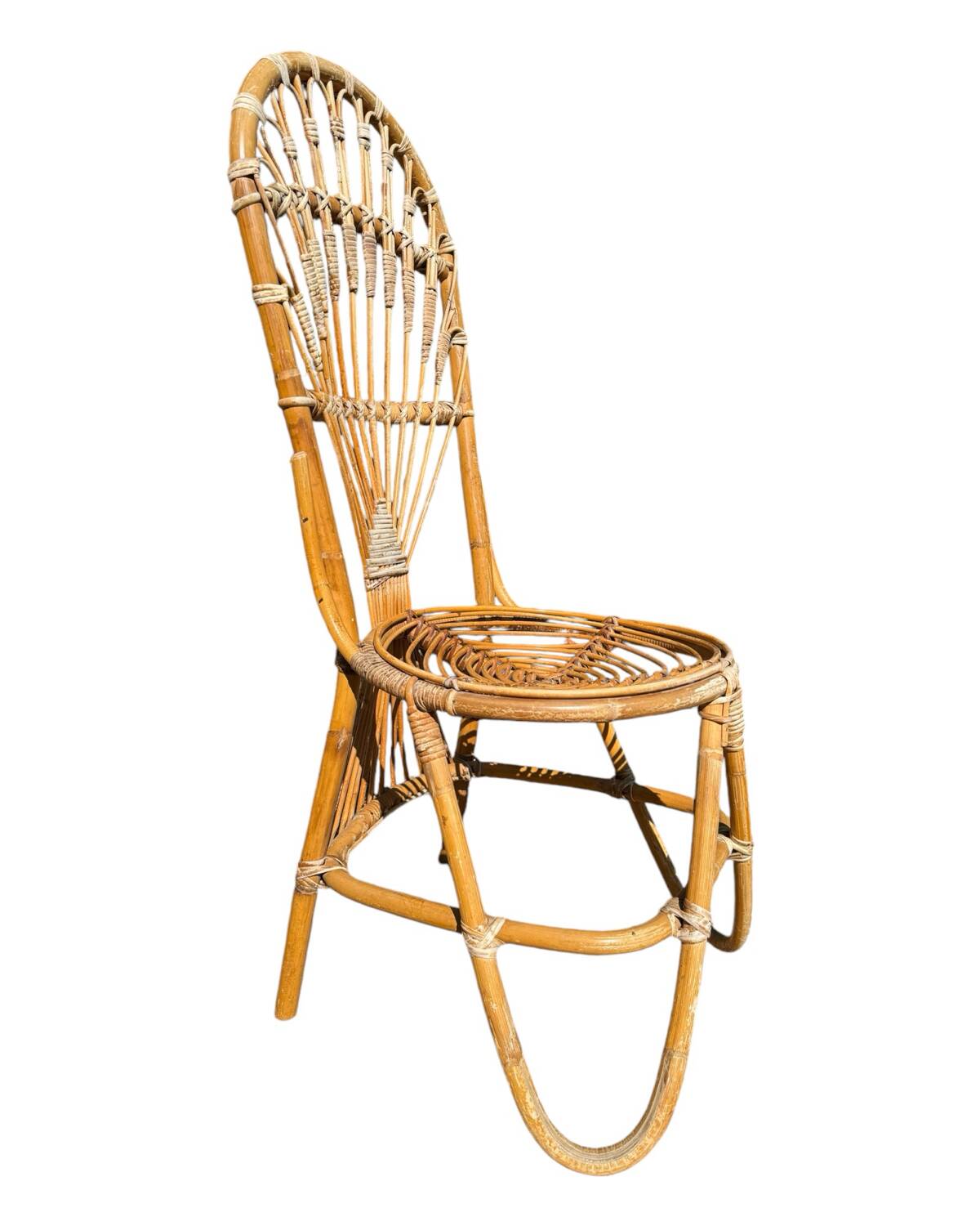 Bamboo and Rattan Chair by Dirk Van Sliedregt for Rohe Noordwolde