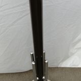 1960 chrome and brown parrot coat rack, 8 balls, marble base