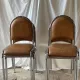 Set of 4 vintage tubular chrome chairs