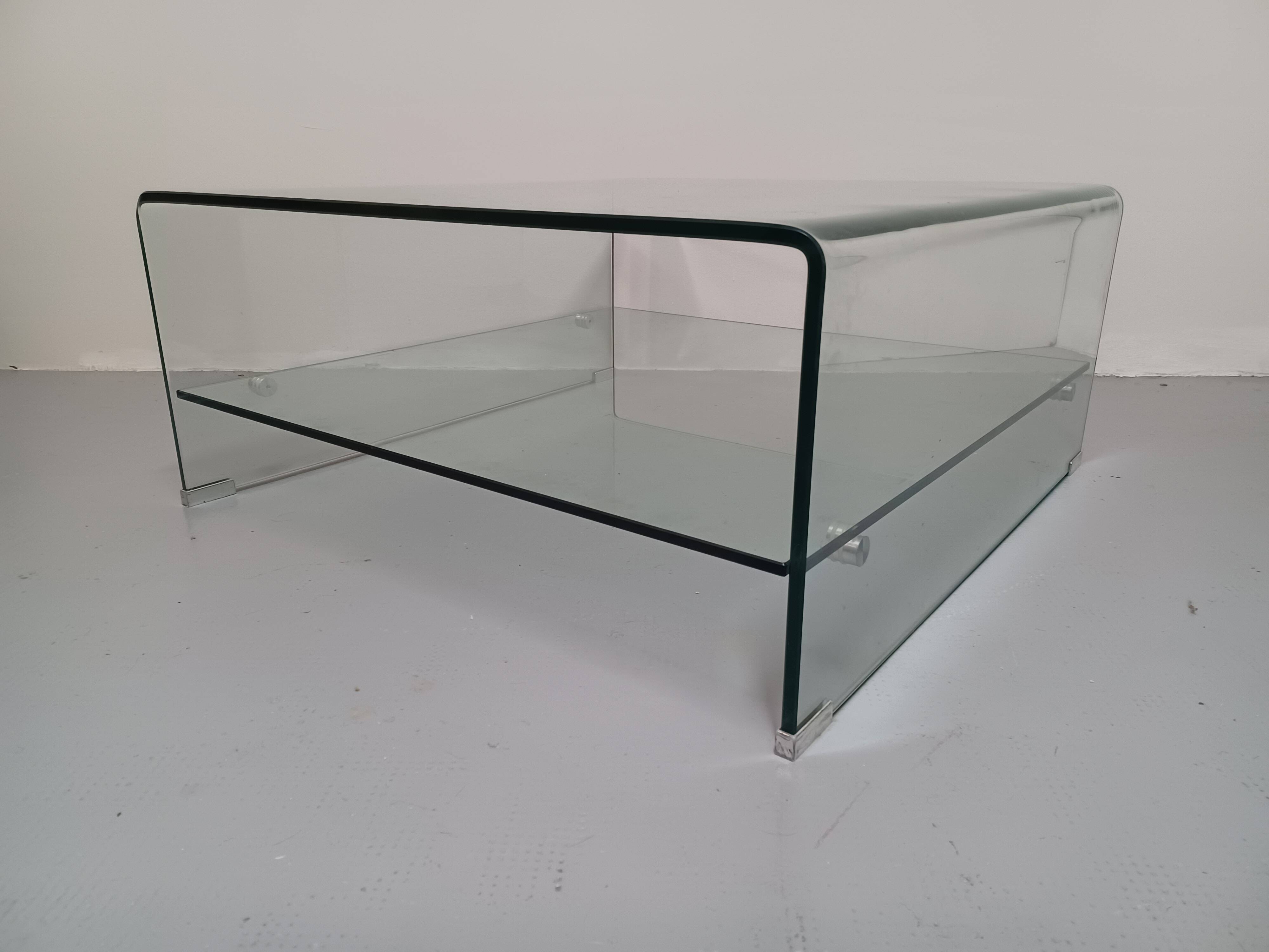 Coffee table, molded glass