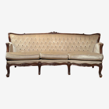 Louis XV velvet sofa from Genoa