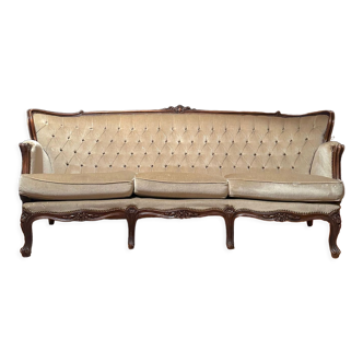 Louis XV velvet sofa from Genoa