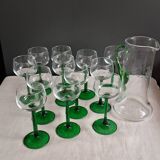 Carafe and balloon glasses for Alsace wine