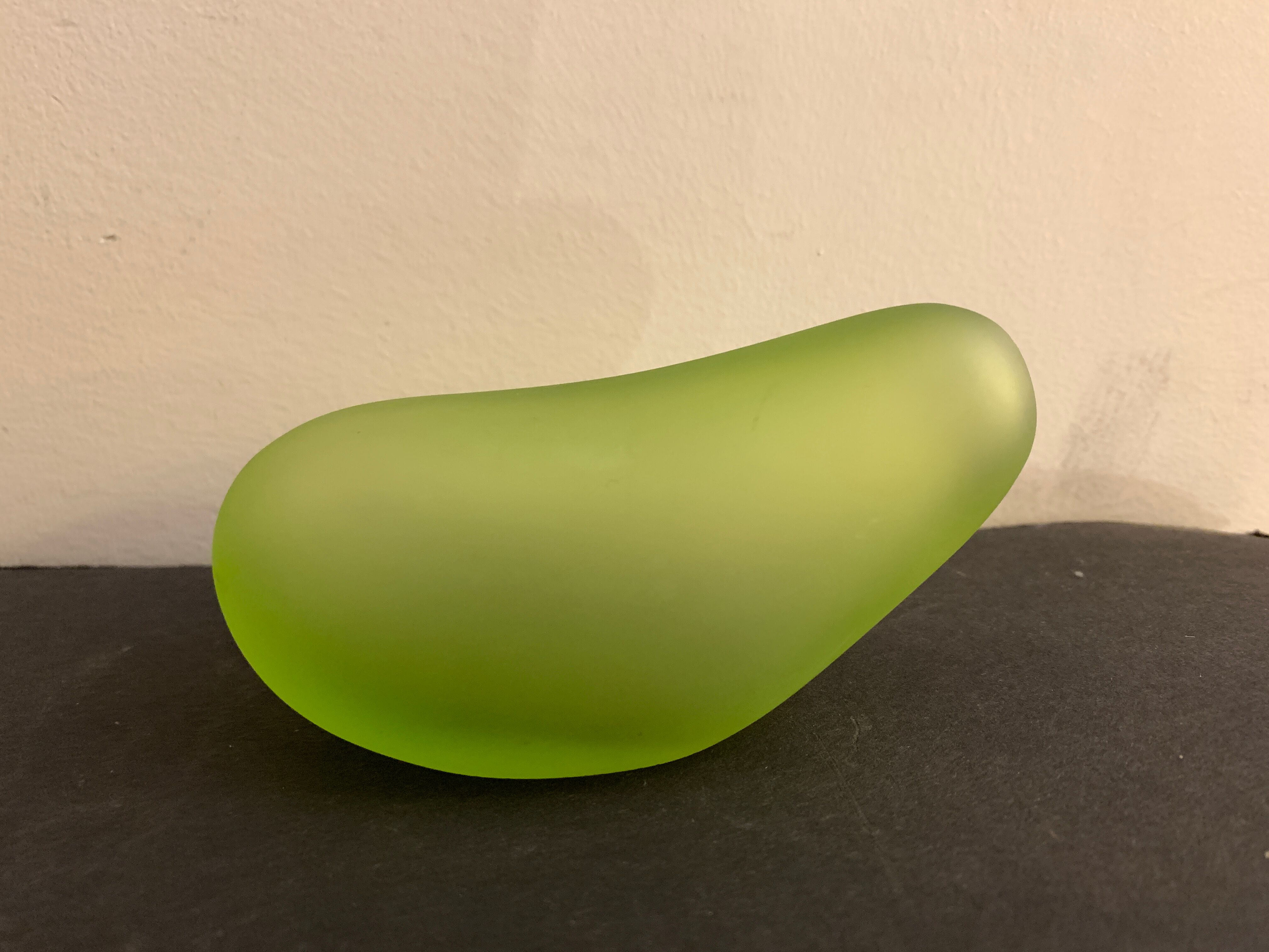 Green vase design Daum by Philippe Starck, strangeness model, 1988