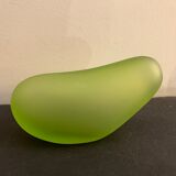 Green vase design Daum by Philippe Starck, strangeness model, 1988