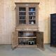 Two-part buffet in raw oak