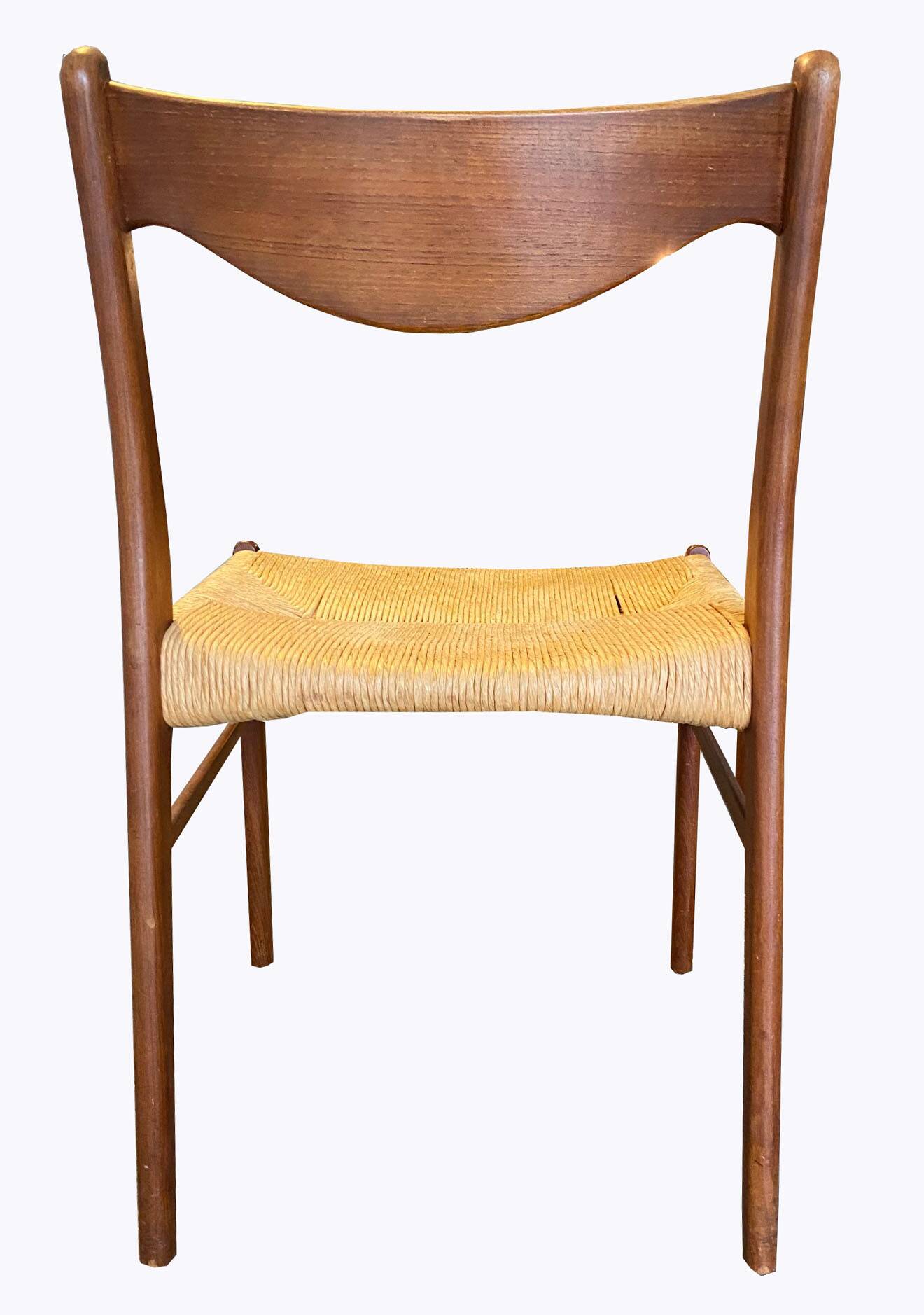 wooden and straw chairs from the 50s