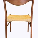 wooden and straw chairs from the 50s