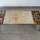 Jean Gregorieff coffee table for Roche Bobois, ceramic and brushed steel