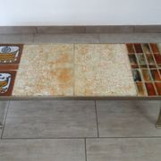 Ceramic and brushed steel coffee table by Jean Gregorieff for Roche Bobois