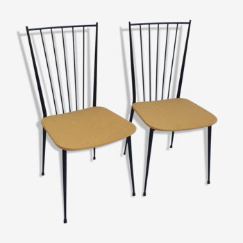 Paire chaises métal