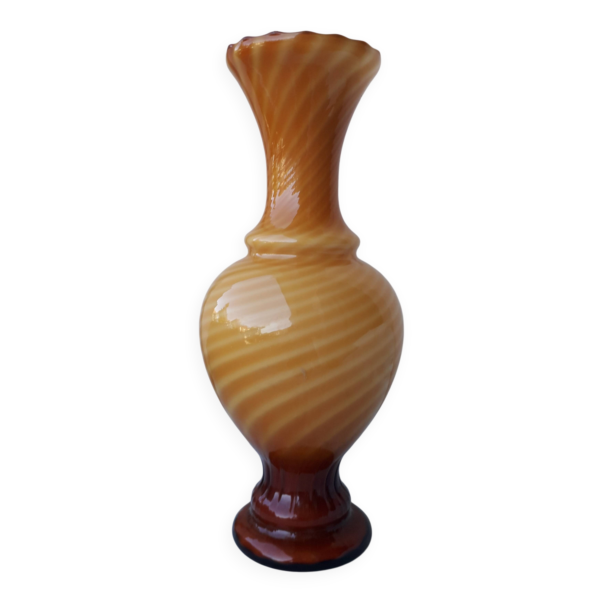Opaline glass vase