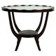 Italian round coffee table from the 1950s with a glass top, attributed to Carlo di Carli.