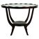 Italian round coffee table from the 1950s with a glass top, attributed to Carlo di Carli.