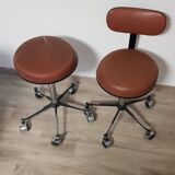Lot de 2 tabourets vintage