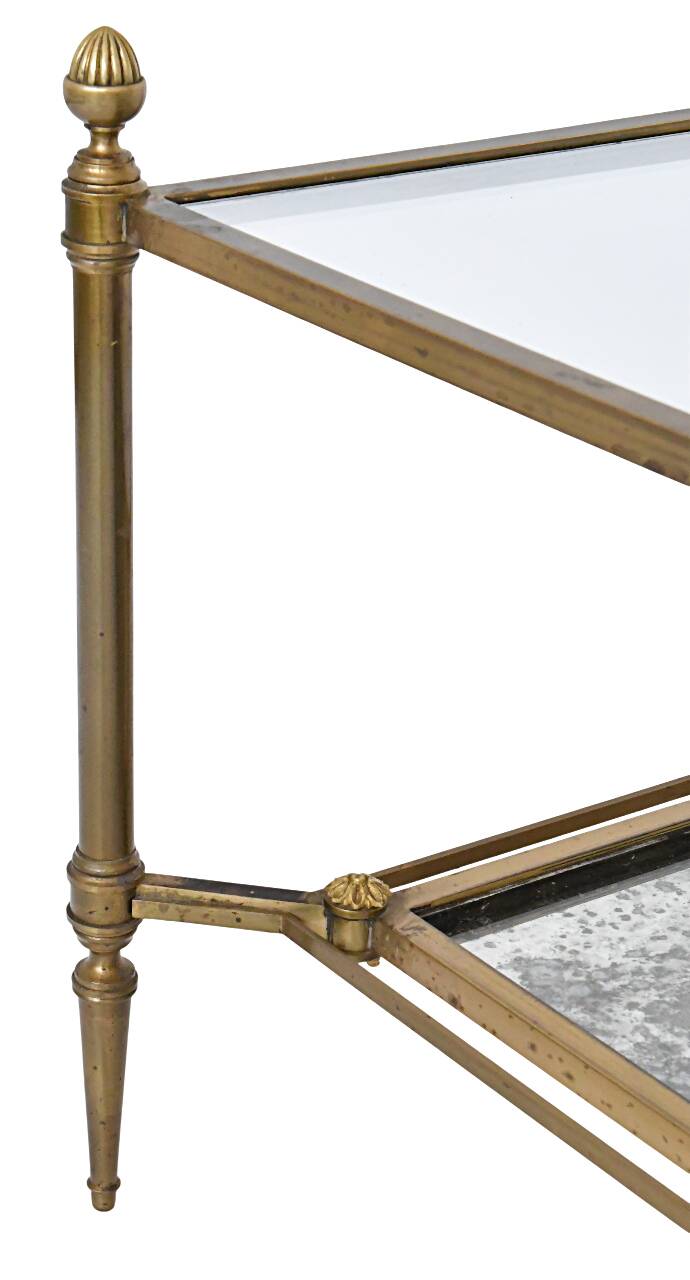 Bronze and gilded brass coffee table by Maison Jansen