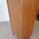 Wooden and rattan chiffonnnier 6 drawers