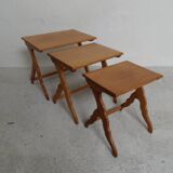 Vintage nest of 3 sidetables mimiset