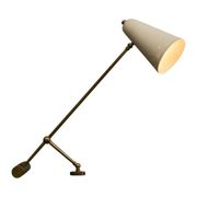 Lampe de table Mid Century réglable abat-jour perforé années 1950