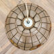 Mother-of-pearl and brass pendant "Frangipane"