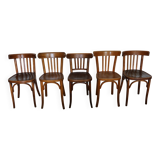 5 vintage bistro chairs