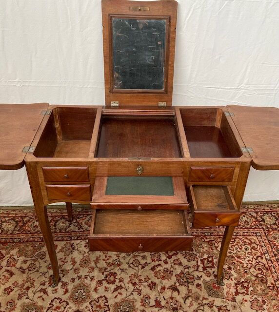Louis XV dressing table in marquetry 20th