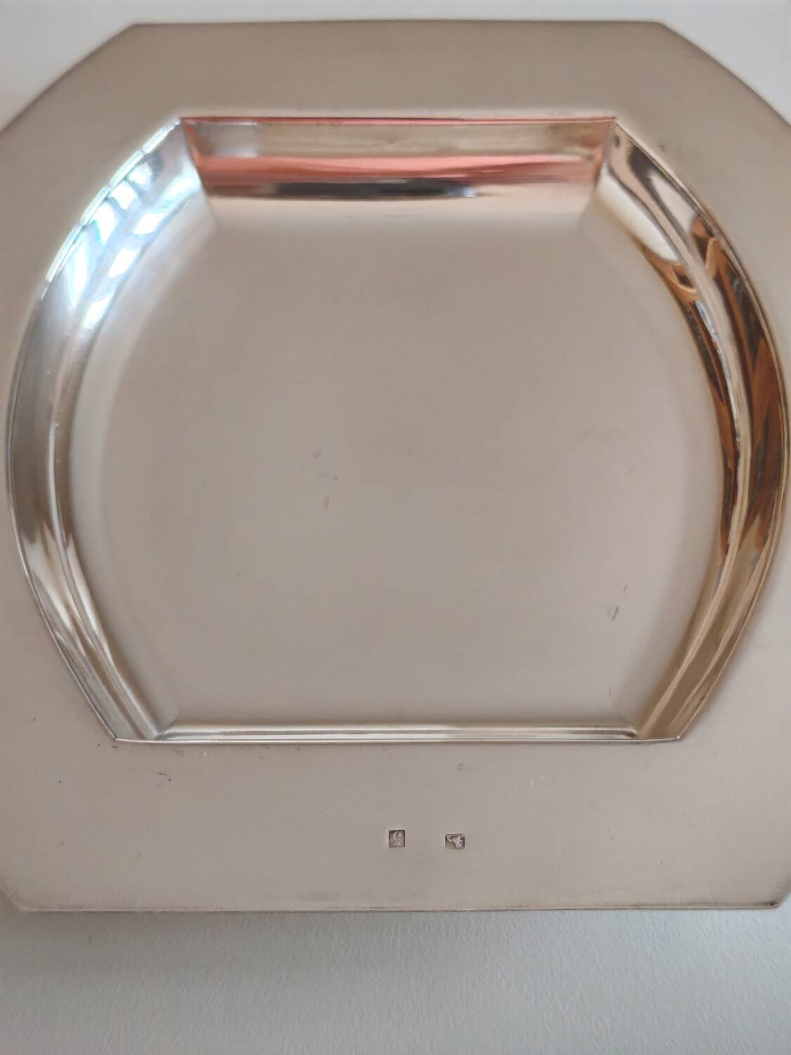 Silver metal dish