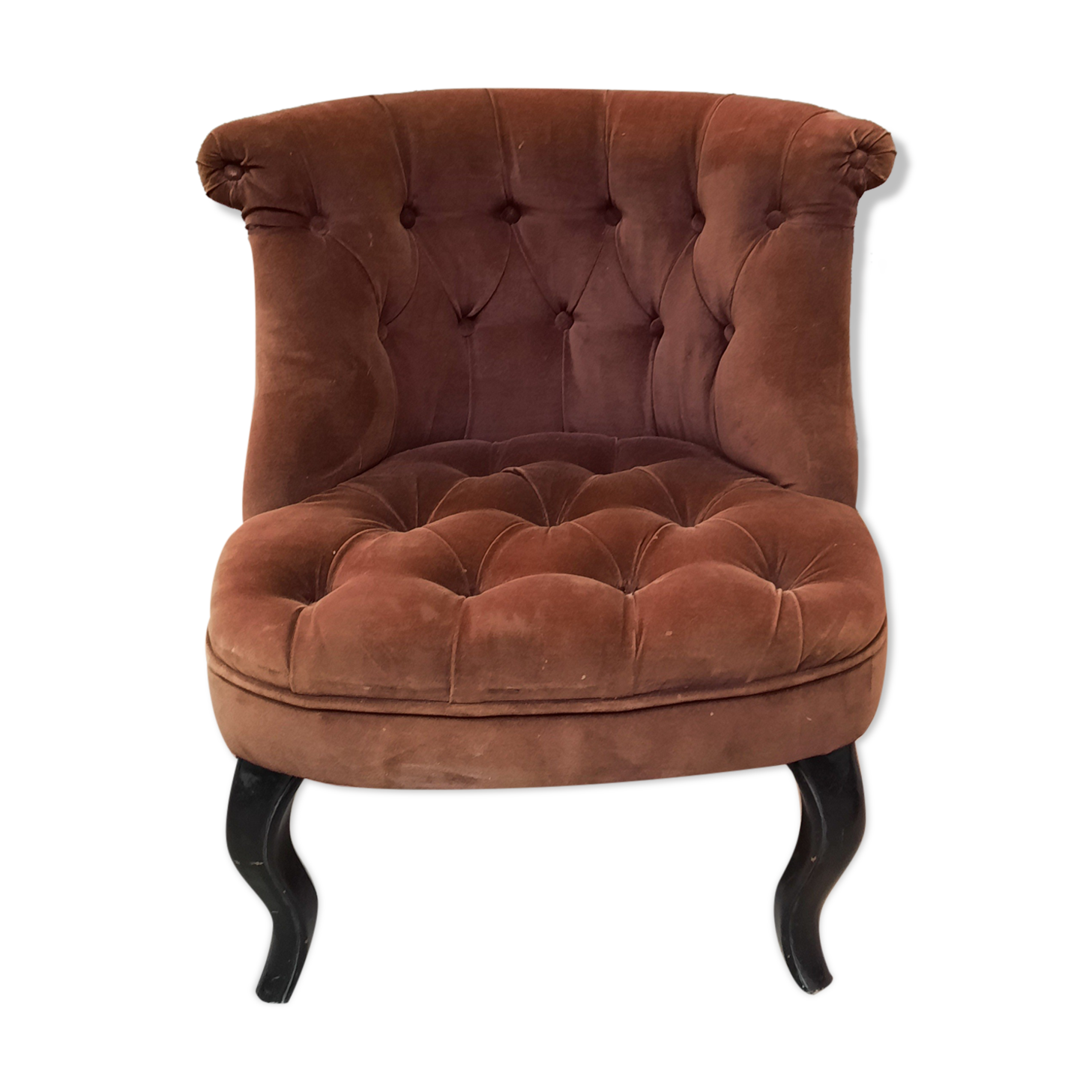 Facteuil toad in padded velvet