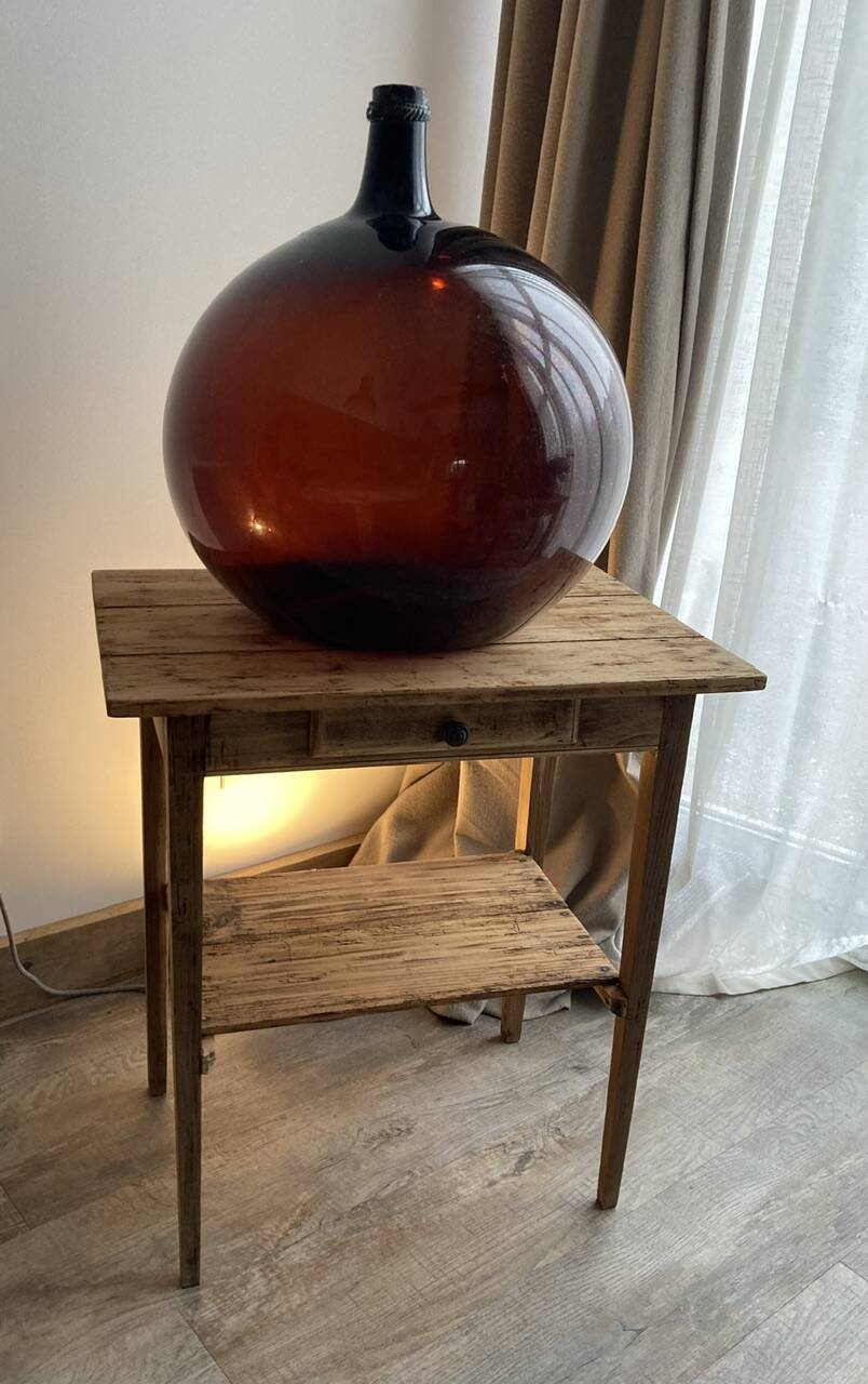 Amber demijohn 50l late 19th century