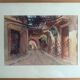Watercolor painting "Ruelle de la Medina" Orientalist Morocco by Denise Richier