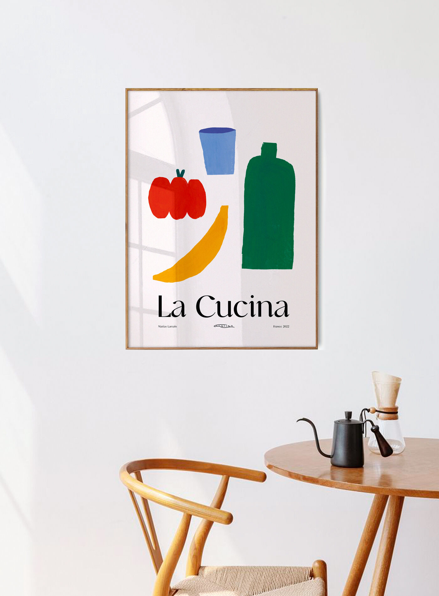 Wall poster minimalist kitchen banana pepper 50cm*70cm