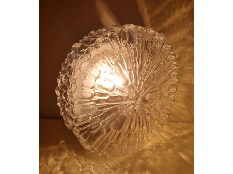 Molded glass wall / ceiling light