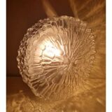 Molded glass wall / ceiling light
