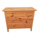 Old chest of drawers 3 drawers in vintage pine wood