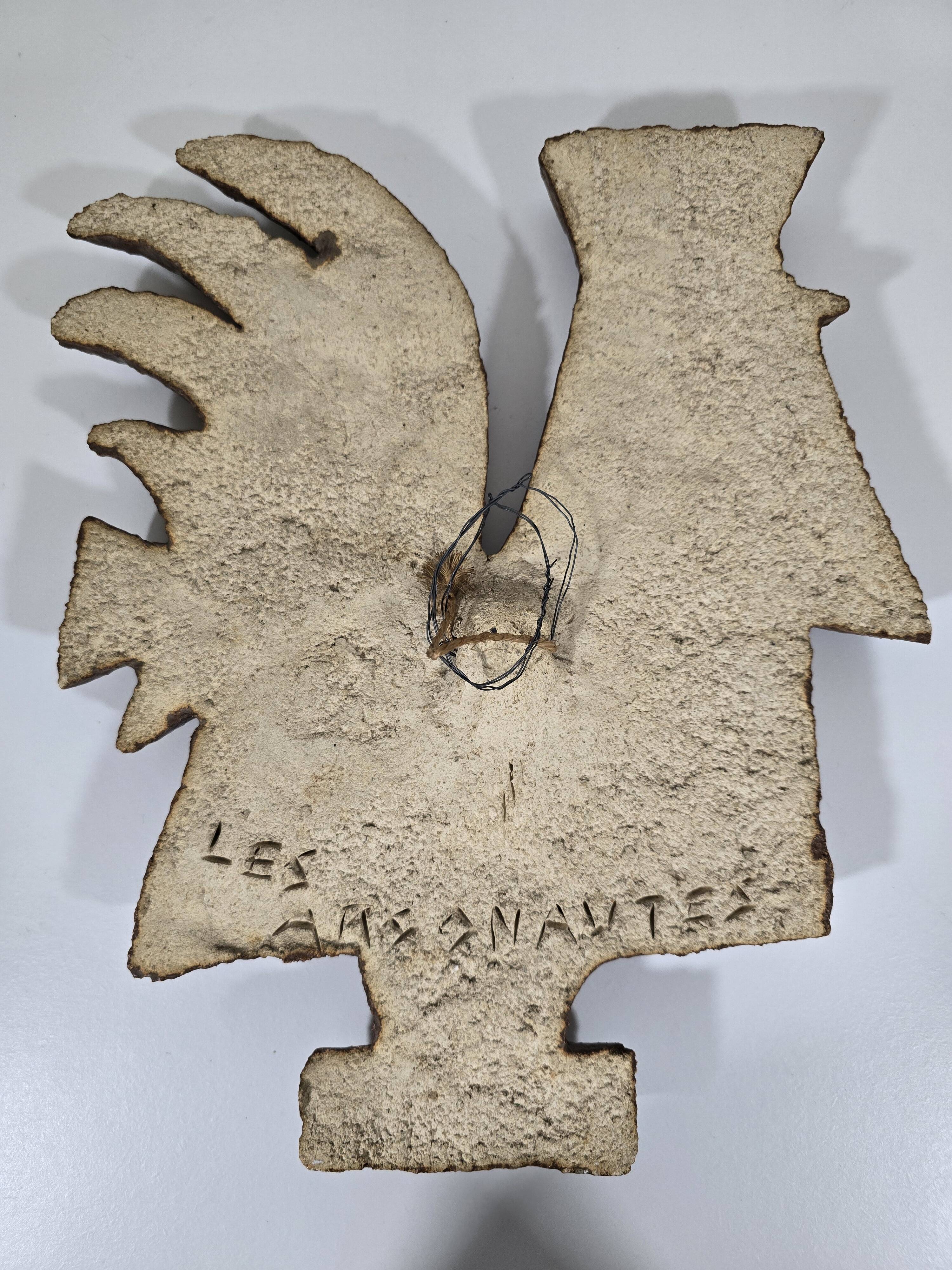 Ceramic wall plaque "Rooster" – Les Argonautes, Vallauris, 1960s
