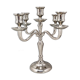 1950s Stunning Candelabra for Five Candles in Stainless Steel. Handmade. Made in Italy