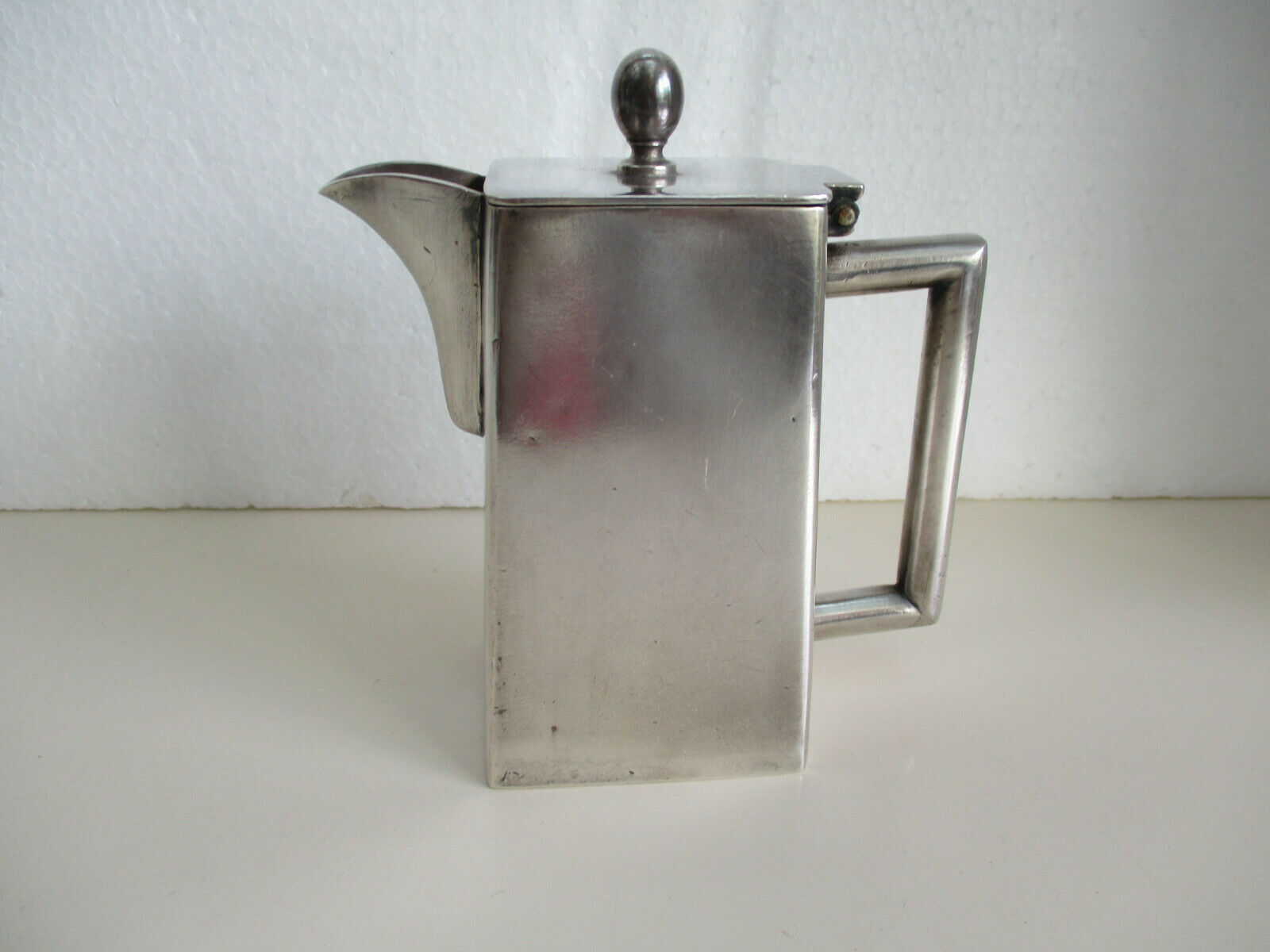 Silver metal coffee maker by B.Bohrmann for Hof Baden-Baden Frankfurt