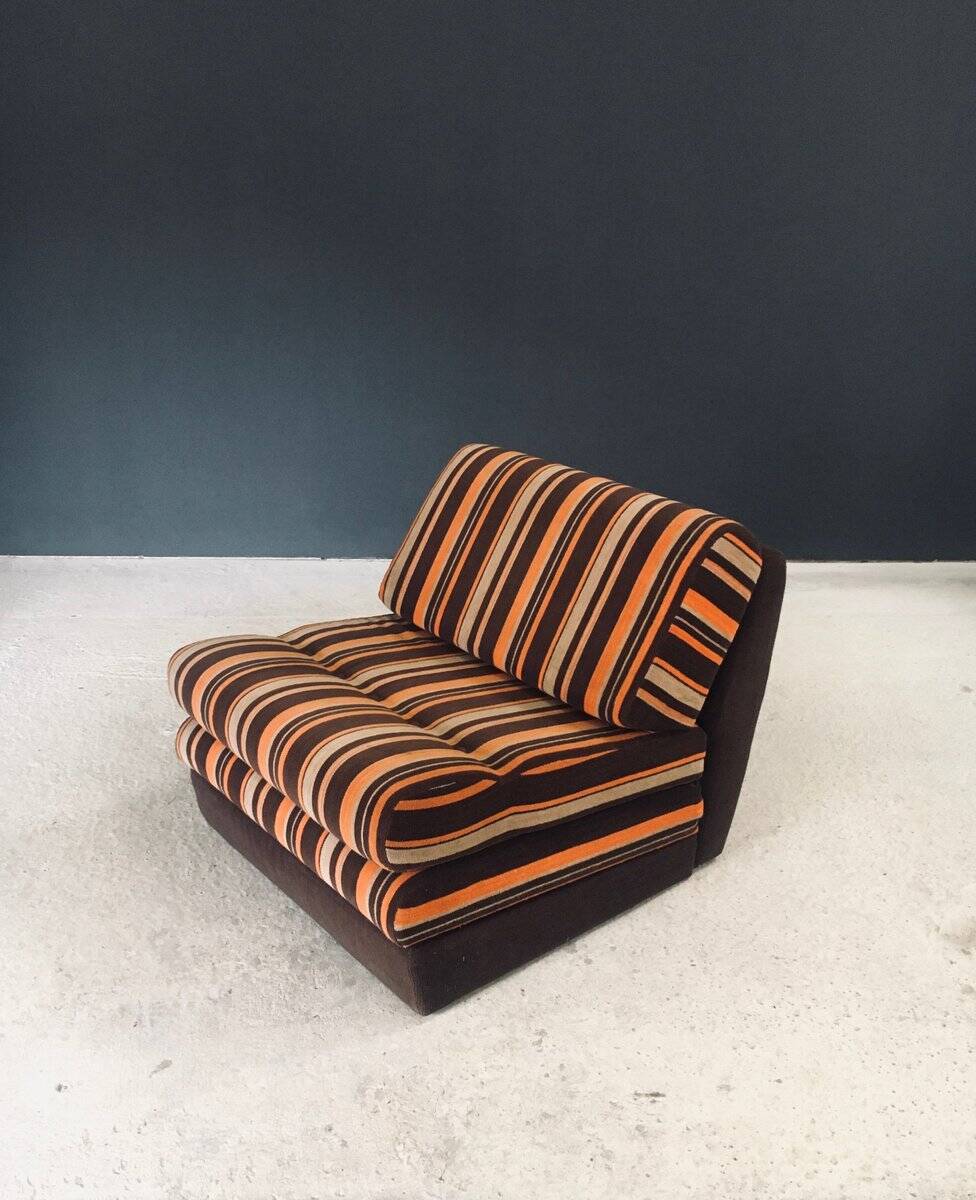 Fold-out extendable lounge chair, 1970s