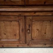 Two-part office furniture made of solid pine from the 20th century.