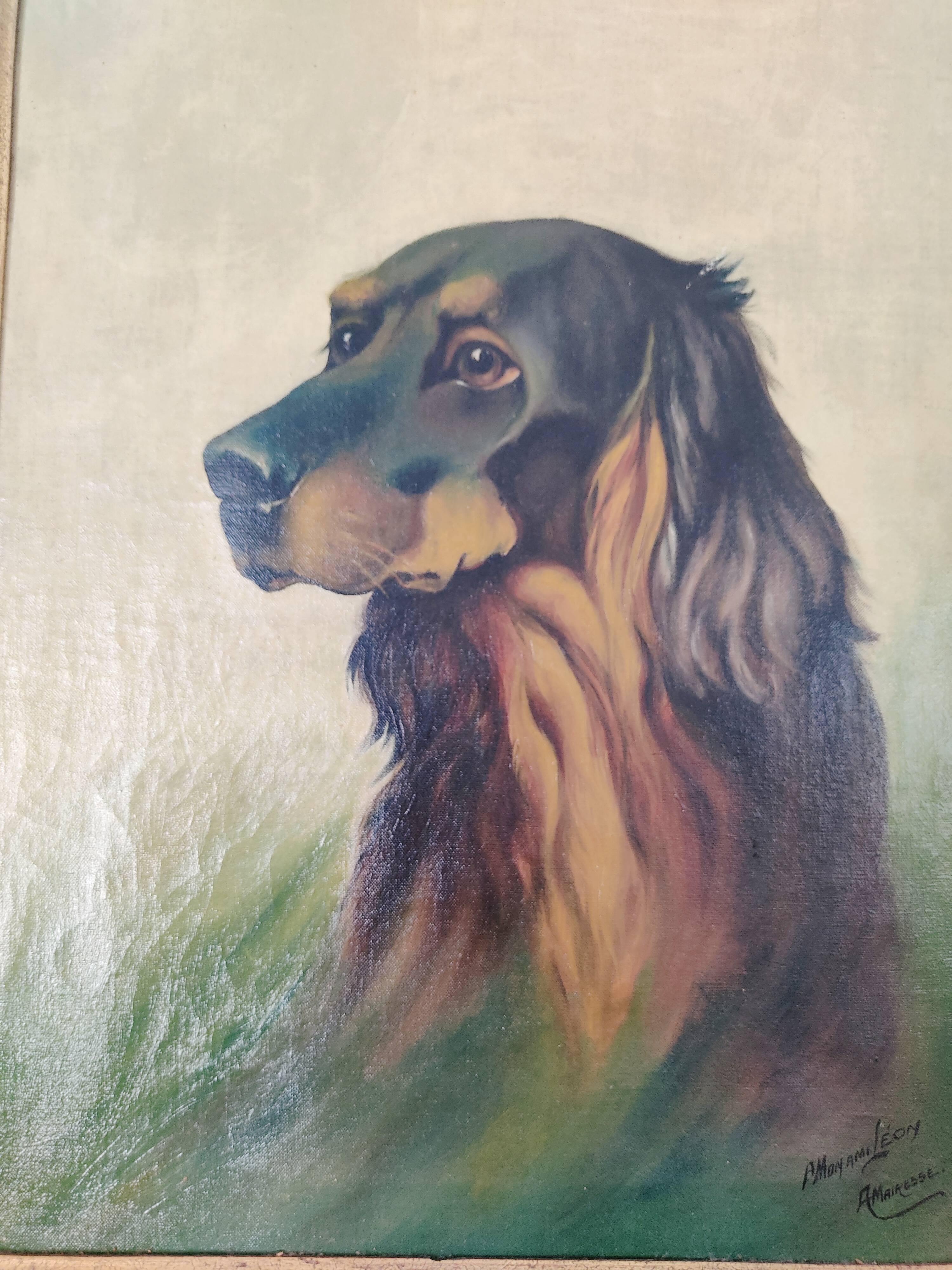A.Mairesse Portrait de Chien, oil on canvas, 1930