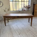 Pine and oak + walnut farmhouse table 1950