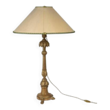 Carved wooden lamp, old candle holder, 19th century, Napoleon III period.