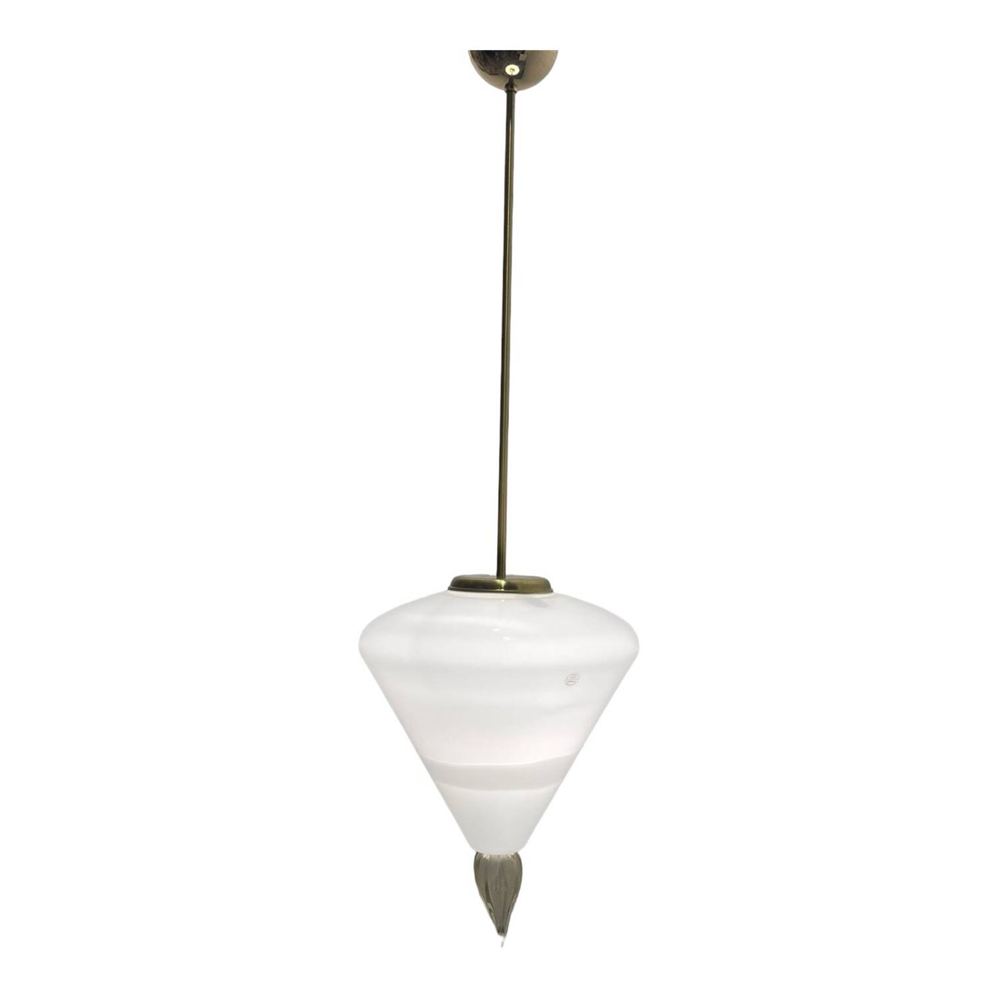 Suspension lumineuse en verre de Murano années 1980