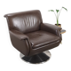 Brown leather swivel chair