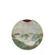 Pierre Devie, Mid-century modern green ceramic solifleur vase, France 1980