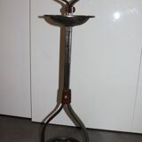 Cendrier jean pierre ryckaert design fer forgé et cuir