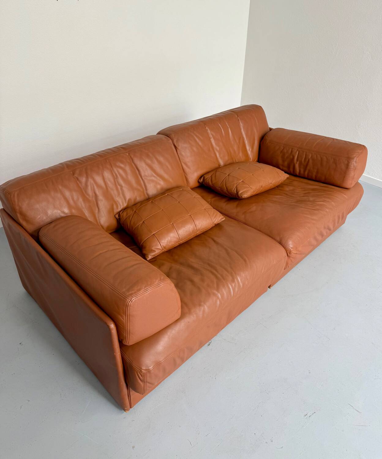 DESEDE ds 76 vintage design camel leather 2-seater sofa